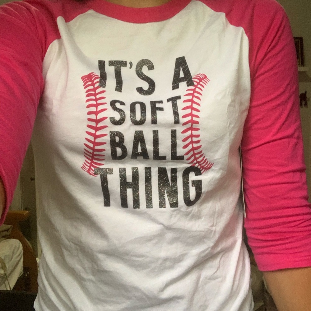 Brand new softball baseball tee with short sleeves